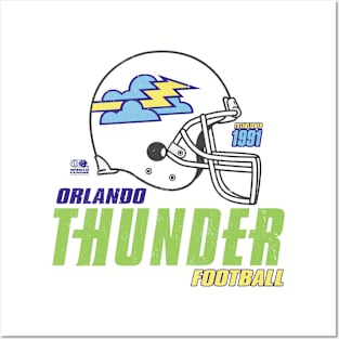 Distressed Orlando Thunder Football Posters and Art